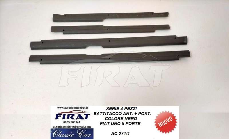 BATTITACCO FIAT UNO 5 PORTE ANT. + POST. DX E SX NERO